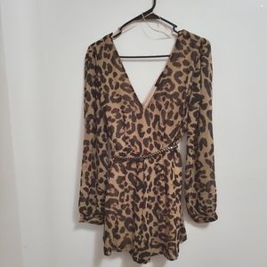 Leopard print romper